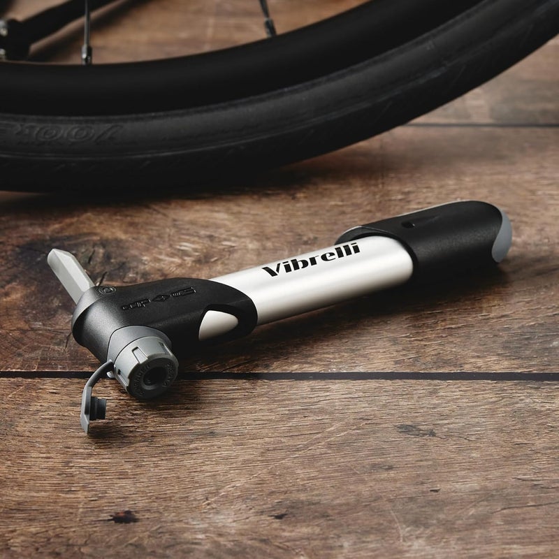 Vibrelli Mini Bike Pump - Presta & Schrader Bicycle Pump - 120 PSI Tire Pump for Road & MTB - No Valve Changing Needed - Image 5